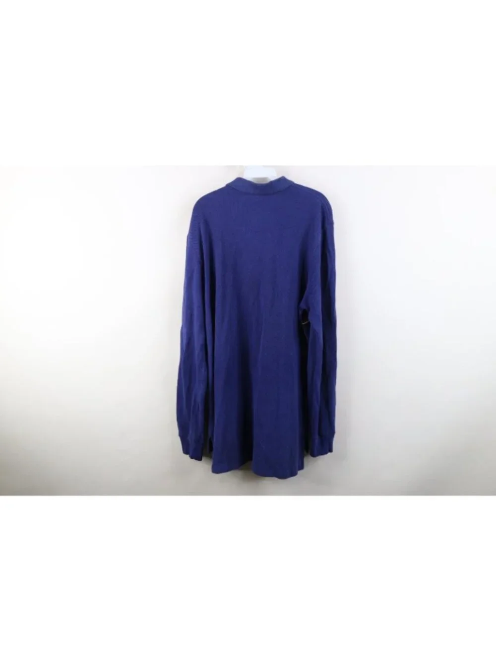 Vintage 90s Ralph Lauren Mens XL Color Block Thermal Knit Long Sleeve Rugby Polo